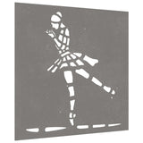 VidaXL décoration murale jardin danseur de ballet design 55x55 cm acier corten