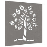 VidaXL décoration murale arbre de jardin design 55x55 cm acier corten