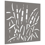 VidaXL décoration murale jardin herbe design 55x55 cm acier corten