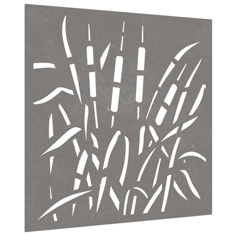 VidaXL décoration murale jardin herbe design 55x55 cm acier corten