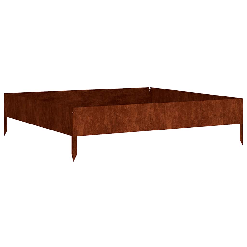 Vidaxx jardinière surélevée 100x100x26 cm acier corten