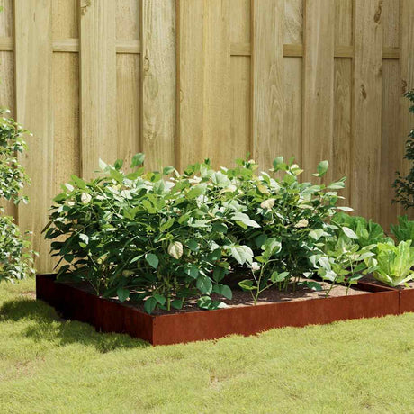 Vidaxx jardinière surélevée 100x100x26 cm acier corten