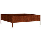 Vidaxx jardinière surélevée 100x100x33,5 cm acier corten