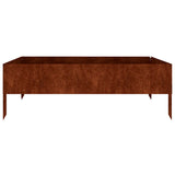 Vidaxx jardinière surélevée 100x100x33,5 cm acier corten