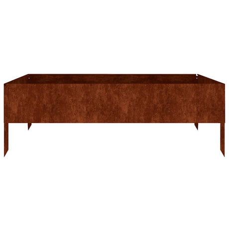 Vidaxx jardinière surélevée 100x100x33,5 cm acier corten