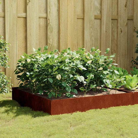 Vidaxx jardinière surélevée 100x100x33,5 cm acier corten