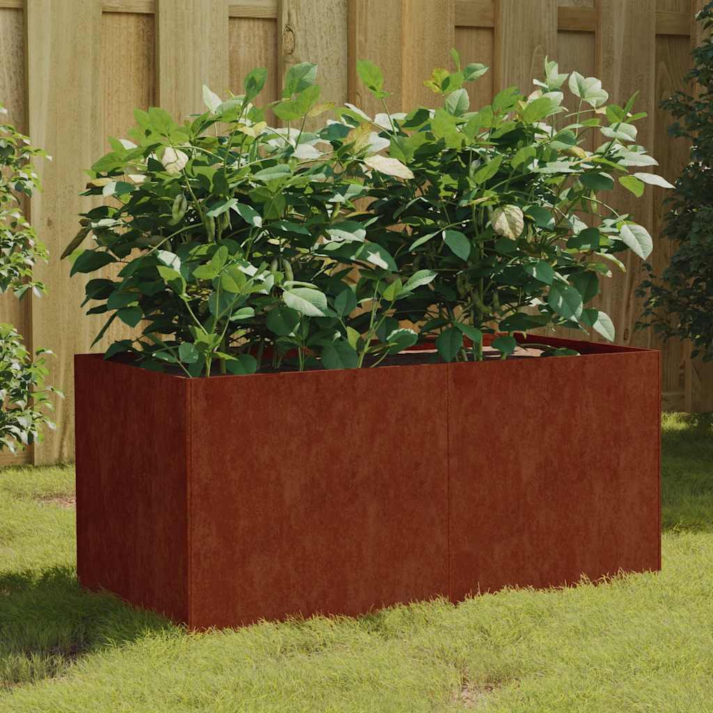 Jardinière Vidaxx 80x40x40 cm acier corten