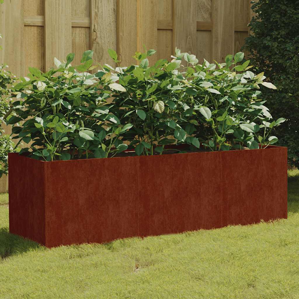 VidaXL jardinière surélevée 120x40x40 cm acier corten