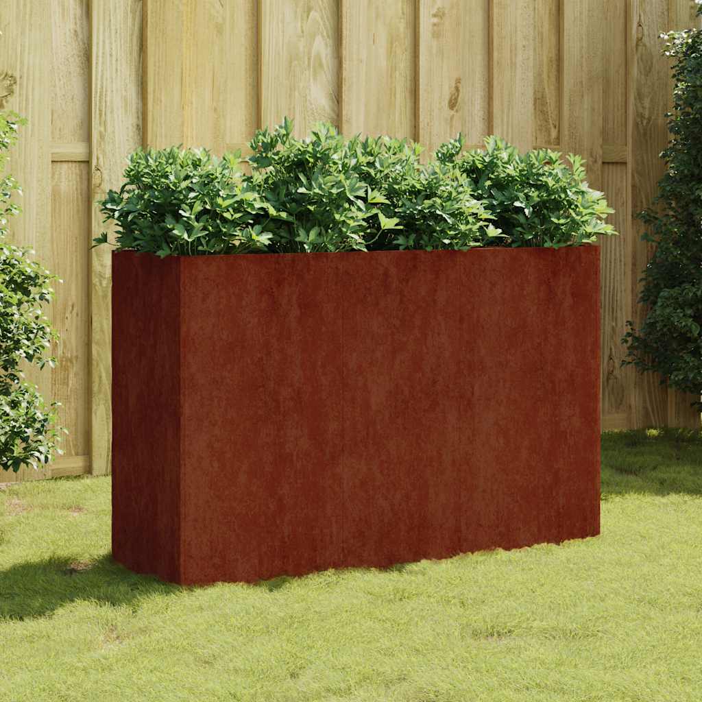 VidaXL jardinière surélevée 120x40x80 cm acier corten