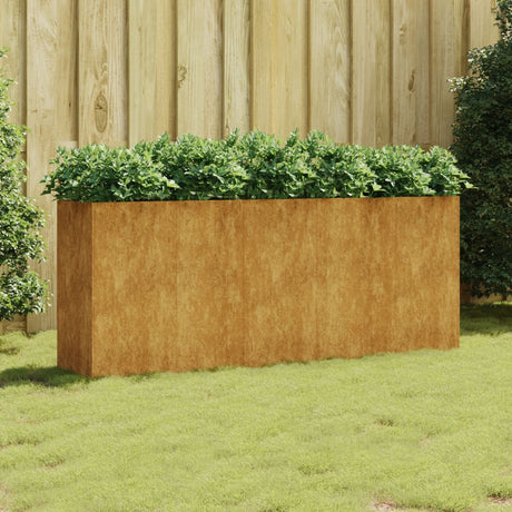 VidaXL jardinière surélevée 200x40x80 cm acier corten