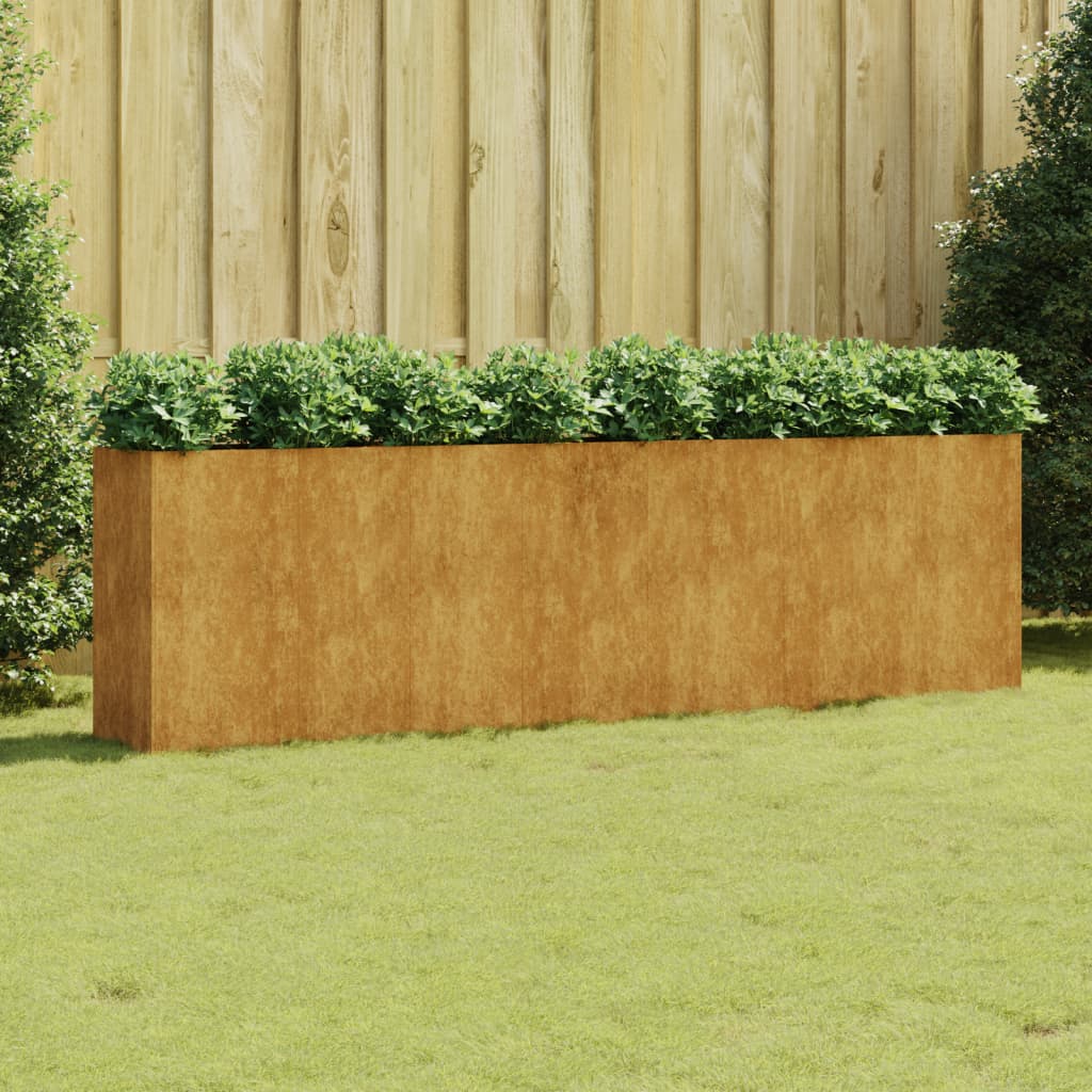 VidaXL Jardinière surélevée 280x40x80 cm acier corten