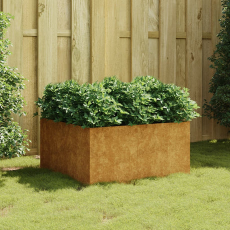 Jardinière Vidaxx 80x80x40 cm acier corten