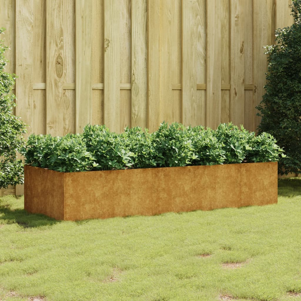 Vidaxl fioriera raccolta 200x80x40 cm acciaio corten