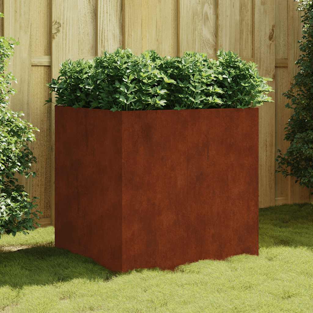 Jardinière Vidaxx 80x80x80 cm acier corten