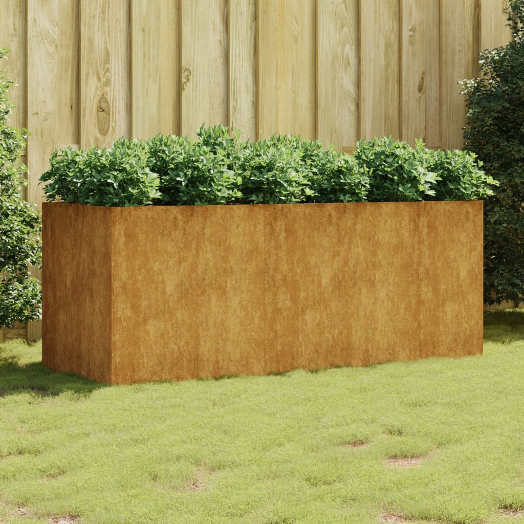 Vidaxl Planter elevado 200x80x80 cm Corten Steel