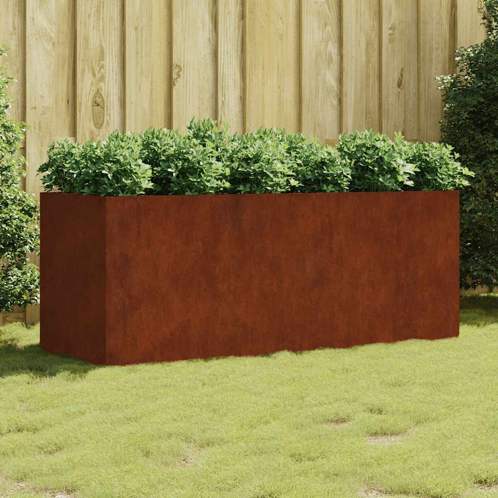 VidaXL jardinière surélevée 200x80x80 cm acier corten