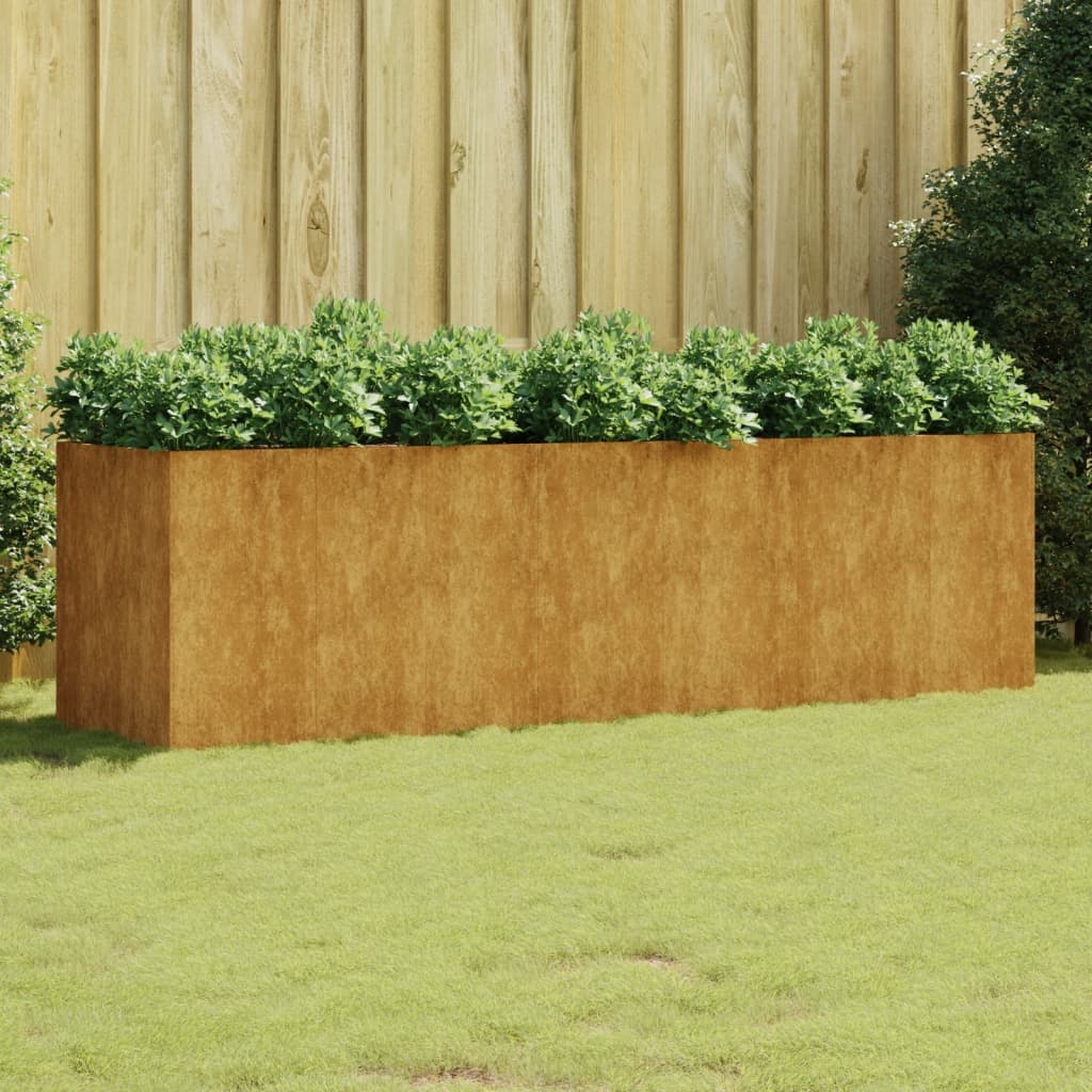 VidaXL Jardinière surélevée 280x80x80 cm acier corten
