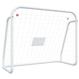 Vidaxx but de football avec filet 125x96x60 cm acier et polyester blanc