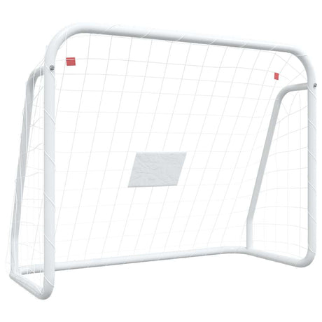 Vidaxx but de football avec filet 125x96x60 cm acier et polyester blanc