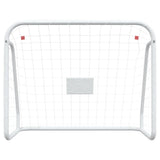 Vidaxx but de football avec filet 125x96x60 cm acier et polyester blanc
