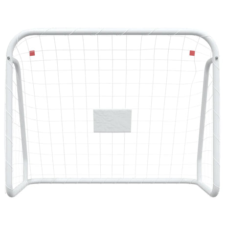 Vidaxx but de football avec filet 125x96x60 cm acier et polyester blanc