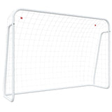 Vidaxl voetbaldoel met net 214x75x152 cm staal en polyester wit