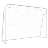 Vidaxx but de football avec filet 214x75x152 cm acier et polyester blanc