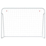 Vidaxx but de football avec filet 214x75x152 cm acier et polyester blanc
