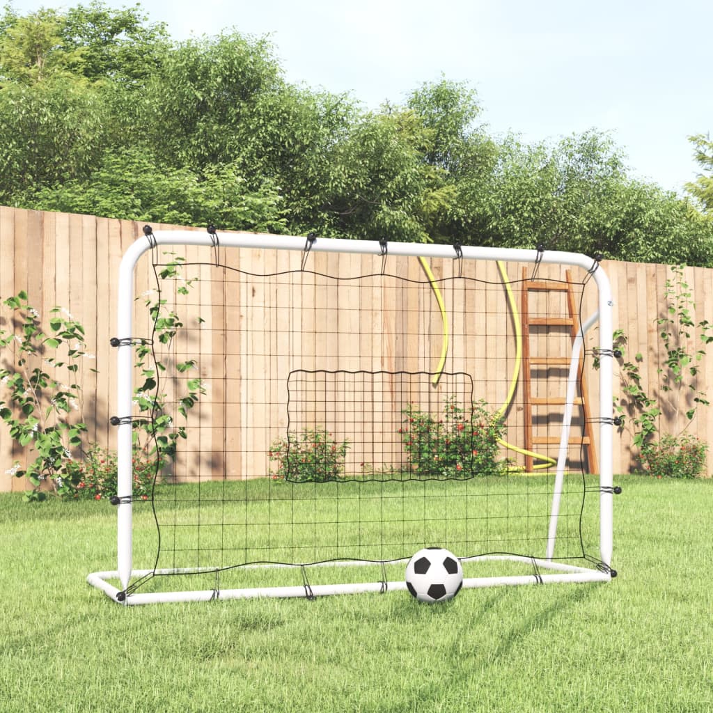 Vidaxl Rebounder 184x61x123 cm de acero y PE blanco y negro