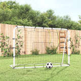 Vidaxl Football Rebunder 184x61x123 cm stal i PE White and Black