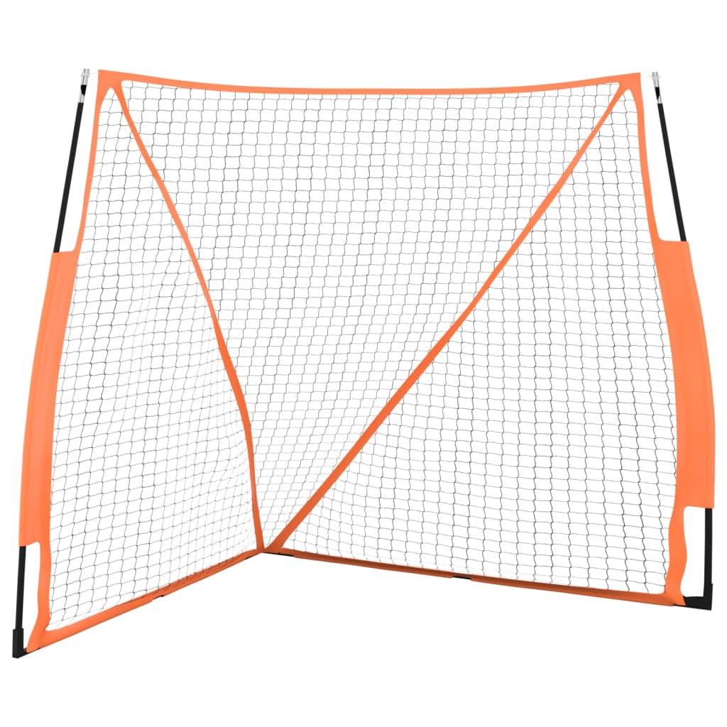 Vidaxl Baseball Net Portable 183x182x183cm Steel poliester pomarańczowy