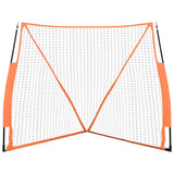 Vidaxl Baseball Net Portable 183x182x183cm Steel poliester pomarańczowy