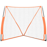 Vidaxl baseball net portable 183x182x183cm en acier polyester orange noir