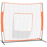 Vidaxl Baseball Net tragbar 219x107x212 cm Stahl Polyester rot schwarz