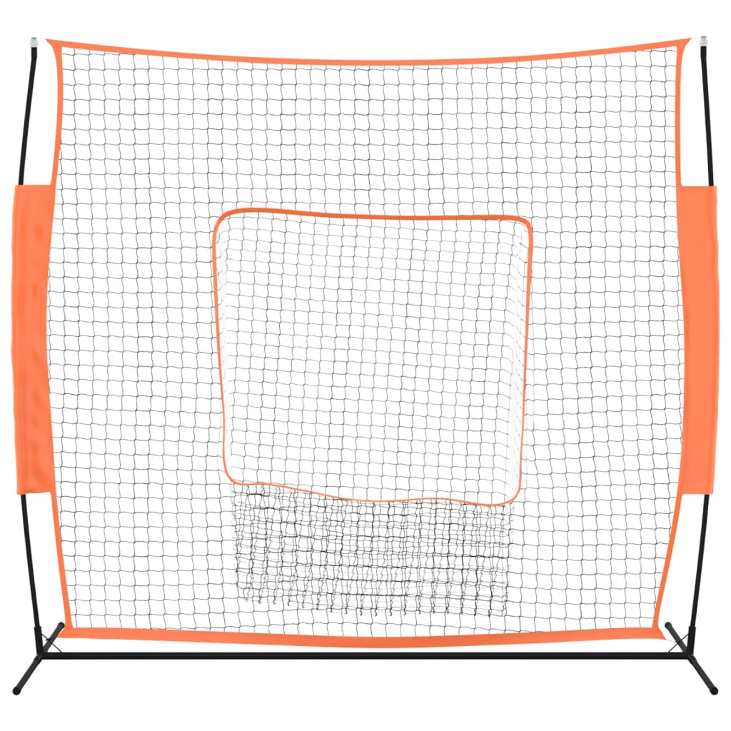 Vidaxl Baseball Net tragbar 219x107x212 cm Stahl Polyester rot schwarz