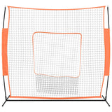 Vidaxl Baseball Net tragbar 219x107x212 cm Stahl Polyester rot schwarz