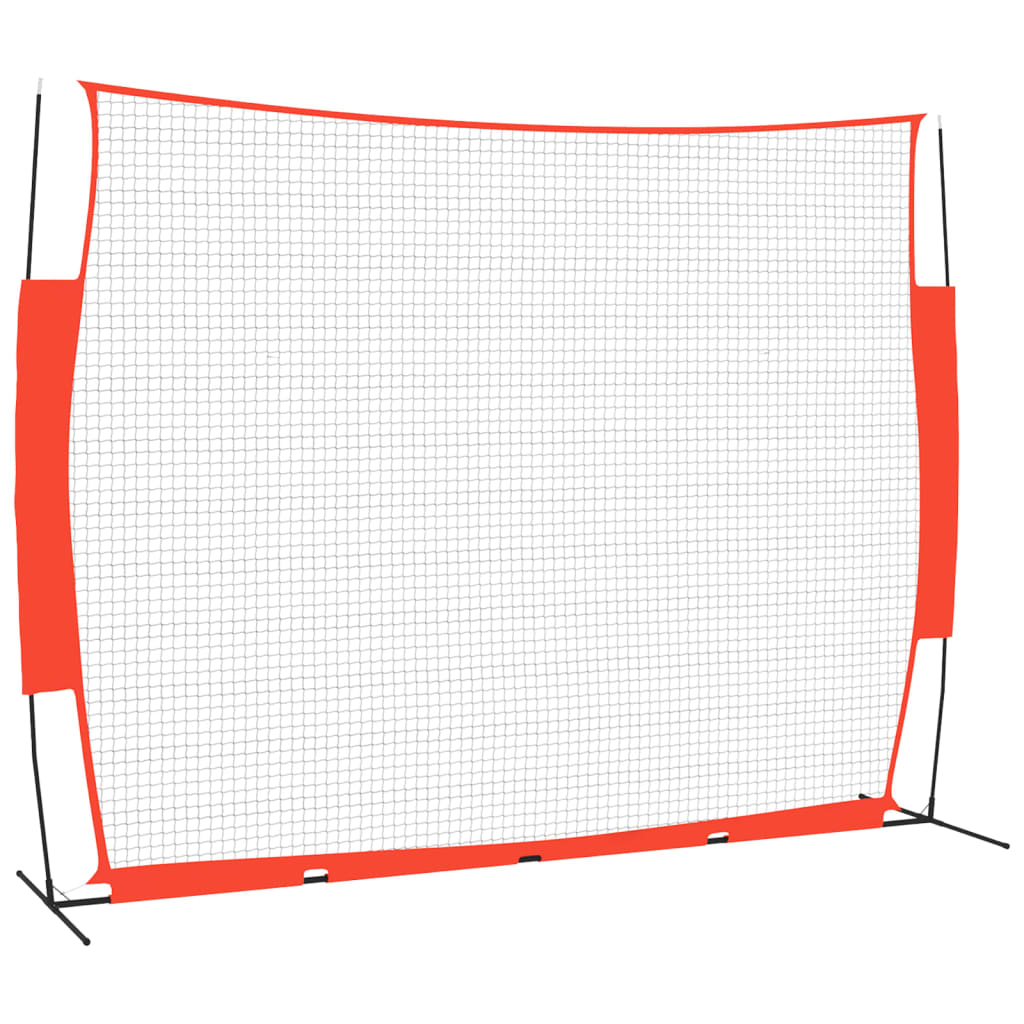 Vidaxl Baseball Net prenosni 369x107x271 cm jeklena poliestrska rdeča črna