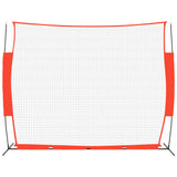 Vidaxl Baseball Net prenosni 369x107x271 cm jeklena poliestrska rdeča črna