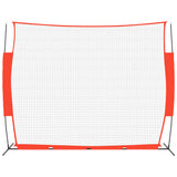 Vidaxl baseball net portable 369x107x271 cm en acier polyester rouge noir