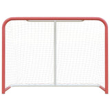 Vidaxx but de hockey avec filet 153x60x118 cm acier et polyester rouge et blanc