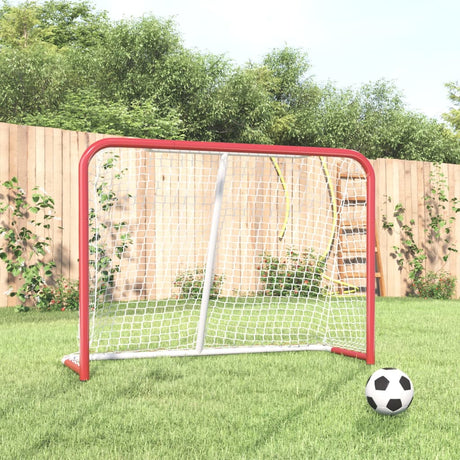Vidaxx but de hockey avec filet 153x60x118 cm acier et polyester rouge et blanc