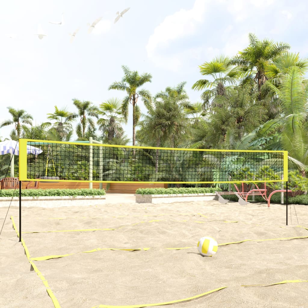 Vidaxl VolleyballNet 823x244 cm PE fabric yellow and black