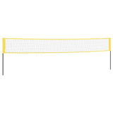 Vidaxl Badmintonnet 600x155 cm PE Stoff gul og svart