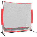 Vidaxl Baseball Net Portable 215x107x216 CM Polyester noir et rouge