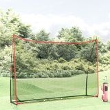 Vidaxl golftrainingsnet 305x91x213 cm polyester zwart en rood