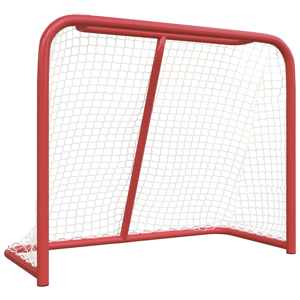 Vidaxx but de hockey 183x71x122 cm polyester rouge et blanc
