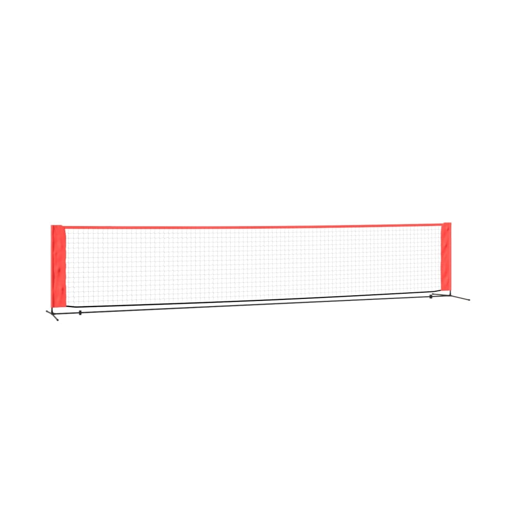 Vidaxl Tennisnet 500x100x87 cm poliestere nero e rosso