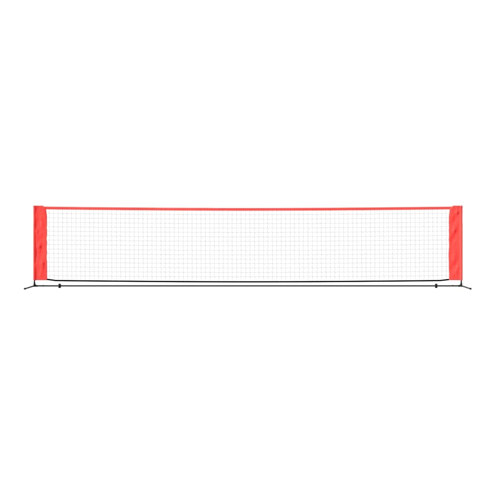 Vidaxl Tennisnet 500x100x87 cm poliestere nero e rosso