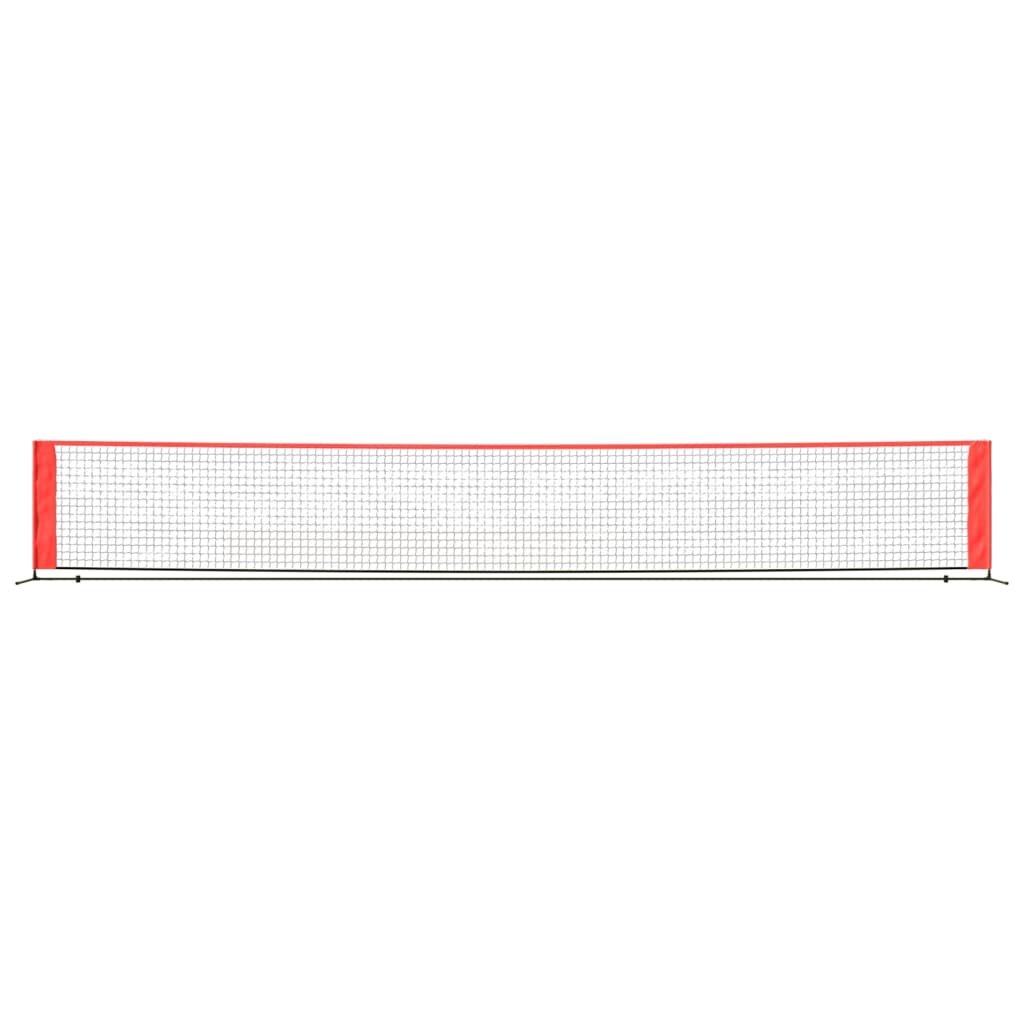 Vidaxl tennisnet 600x100x87 cm polyester zwart en rood