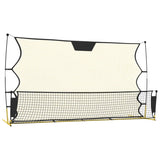 Vidaxl Football Reboundnet 183x85x120 cm poliéster negro y amarillo